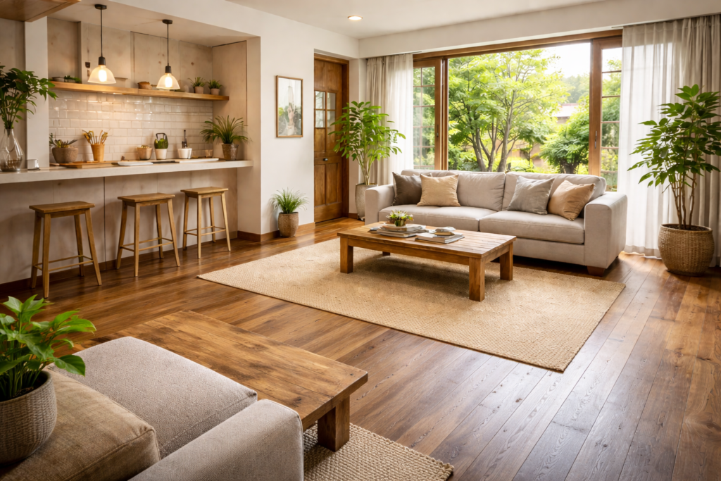 空き家リノベーション後の明るい室内空間イメージ